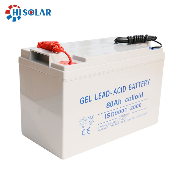 Batterie rechargeable 12V 80Ah scellée au plomb-acide GEL pour système ups