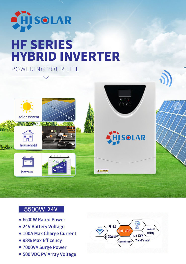 5.5KW 5.5kva Onduleur solaire hybride hors réseau multifonctionnel -  Nouvelle énergie HISOLAR